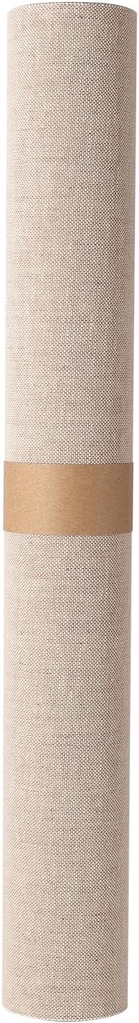 Wooqu Book Cloth, Natural Linen Surface and Paper Backed, Durable, Strong, 17x29'', for Book Binding, Chestnut Blend