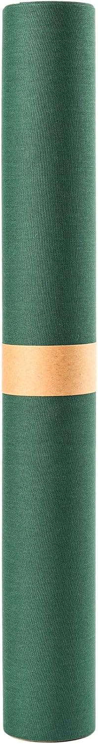 Wooqu Book Cloth, Fabric Surface and Paper Backed, Easy to Use, Strong, 17x29”, for Book Binding, Dark Green