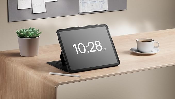 Zugu Case for iPad Air 13 Inch M3 2025 & M2 2024 &/12.9 inch (3rd/4th Gen), Slim Protective Cover with Apple Pencil Charging & Storage, Auto Wake/Sleep, Multiple Viewing Angles (Scarlet Red)