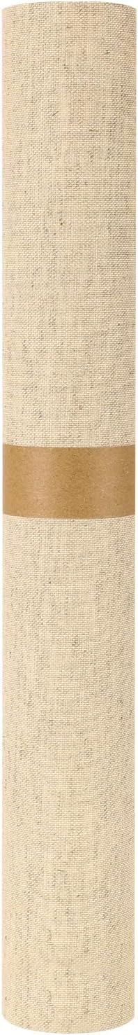 Wooqu Book Cloth, Natural Linen Surface and Paper Backed, Easy to Use, Strong, 17x29”, for Book Binding, Mixed Natural