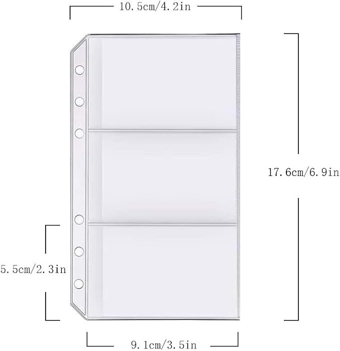 Zelten Business Card Holder PP Cover Round Ring Binder Namecard Organizer for Men & Women, Credit Card Binder File, 5 Color Index Tabs, 90 Pockets/180 Card Capacity(A6 Card Holder, White)