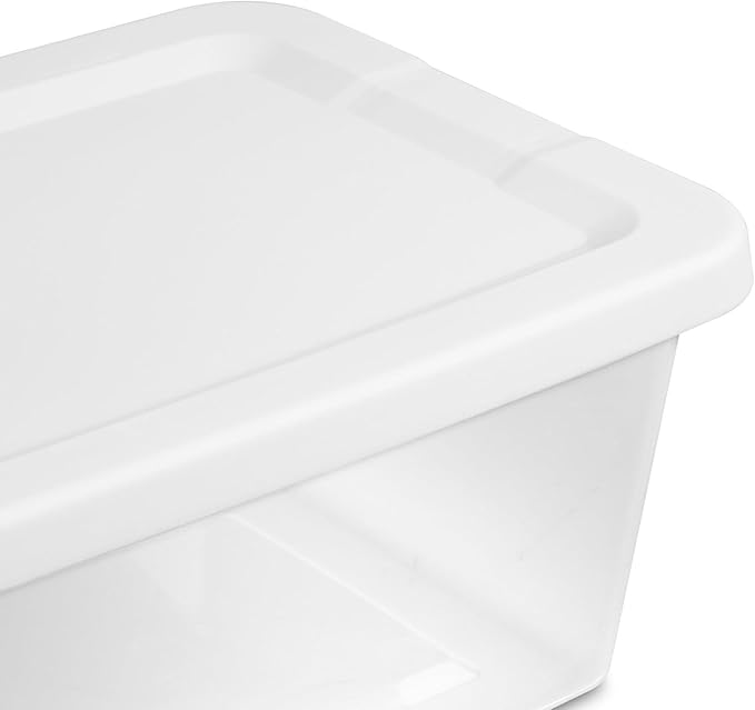 20-Pack Clear 6-Quart Plastic Storage Containers with Snap-Fit Lids – Stackable，Durable Organizers for Home，Kitchen，Office，Shoe Closets & Cabinet Shelves