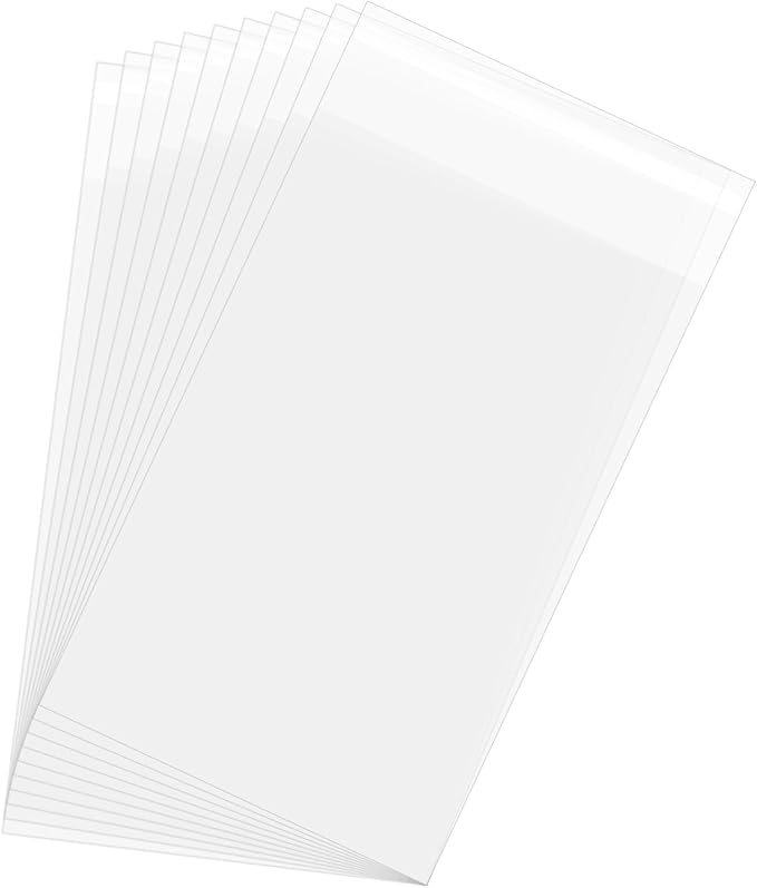 uxcell 7.9"x 4.3" Acid-Free Picture Sleeve, 120 Pack Crystal Clear Photo Sleeves Storage Bags Transparent Sealing Bag for 4.3"x 6.7" Art Prints, Pictures, Photos, Frame Mats Mattes