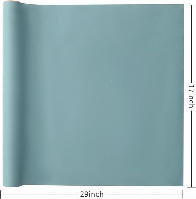 Wooqu Book Cloth, Fabric Surface and Paper Backed, Easy to Use, Strong, 17x29”, for Book Binding, Teal