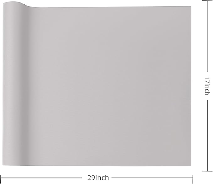 Wooqu Book Cloth, Fabric Surface and Paper Backed, Easy to Use, Strong, 17x29”, for Book Binding, Light Gray