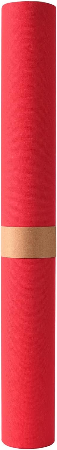 Wooqu Book Cloth, Fabric Surface and Paper Backed, Easy to Use, Strong, 17x29”, for Book Binding, Red