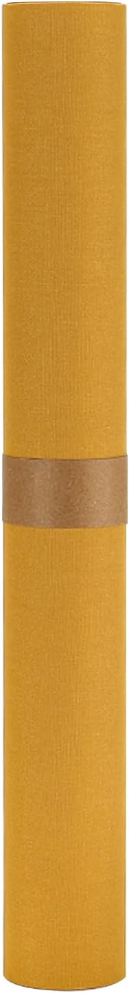 Wooqu Book Cloth, Fabric Surface and Paper Backed, Easy to Use, Strong, 17x29”, for Book Binding, Mustard