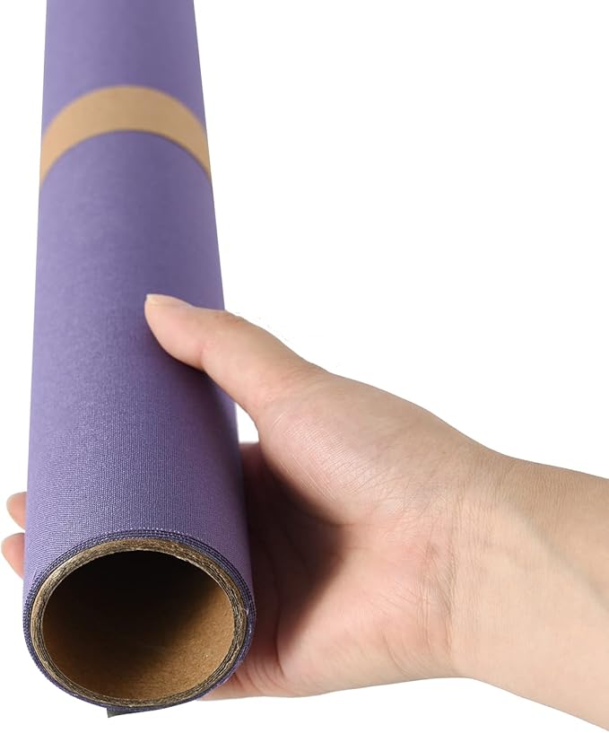 Wooqu Book Cloth, Fabric Surface and Paper Backed, Easy to Use, Strong, 17x29”, for Book Binding, Purple