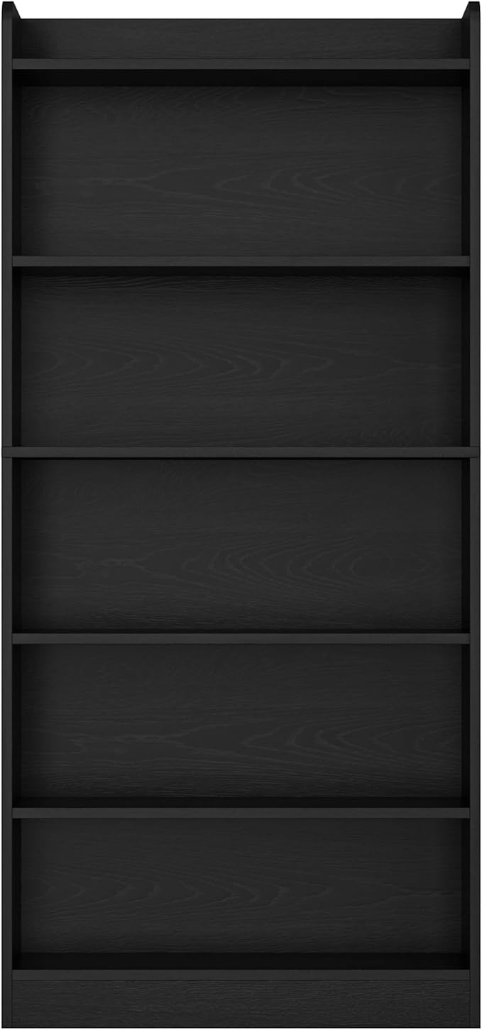 Yaheetech 6-Tier Open Bookcase and Bookshelf, Modern Simple Floor Standing Display Storage Shelves with Top Open Compartment for Home Office, Study, Living Room - Black