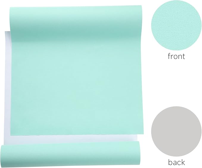 Wooqu Book Cloth, Fabric Surface and Paper Backed, Easy to Use, Strong, 17x29”, for Book Binding, Mint Green