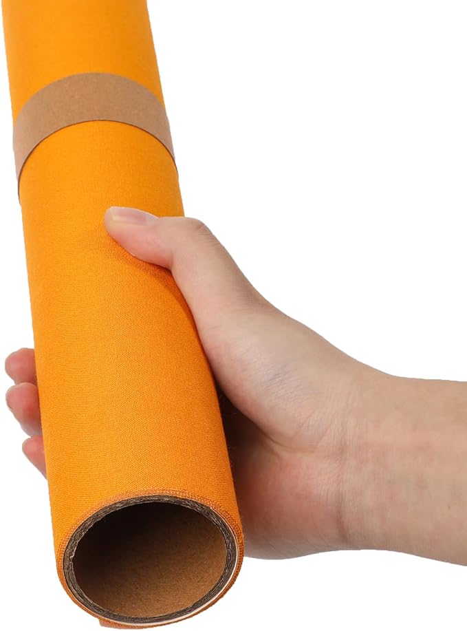 Wooqu Book Cloth, Fabric Surface and Paper Backed, Durable, Strong, 17x29”, for Book Binding, Gamboge