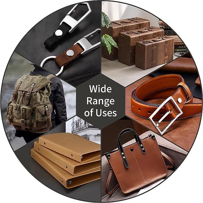 120 Sets Chicago Screws with Hole Puncher and Screwdriver 3/16" Leather Rivets 7 Sizes Assorted Screw Rivet M5 Binding Screws for Decorate and Repair Leather Craft Belt Bookbinding Bag Purse