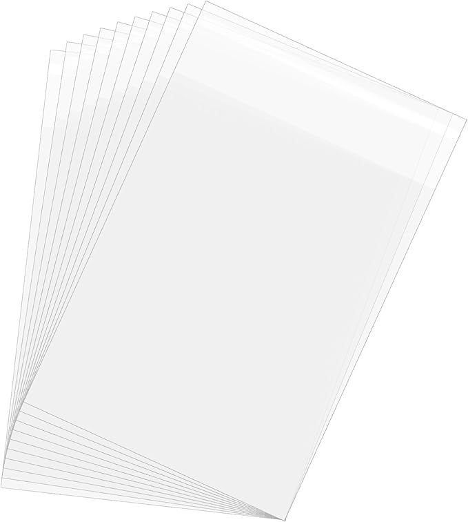 uxcell 9.1"x 5.9" Acid-Free Picture Sleeve, 120 Pack Crystal Clear Photo Sleeves Storage Bags Transparent Sealing Bag for 5.9"x 7.5" Art Prints, Pictures, Photos, Frame Mats Mattes