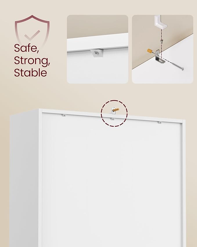 VASAGLE Custos Collection - Bookshelf, Bookcase, Cube Shelf with 4 Compartments, 9.4 x 26 x 26 Inches, Storage Shelf, for Living Room, Home Office, Dining Room, Cloud White ULBC476W01