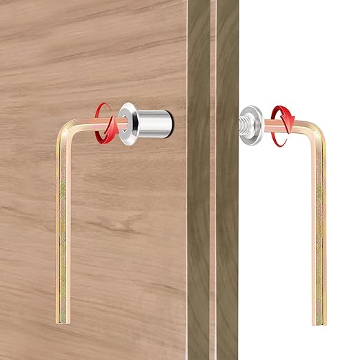 200 Pcs Silver M6x20mm Furniture Bolts - Rust-Resistant Carbon Steel Set Perfect for Kitchen Cabinets Drawers and Leather Accessories