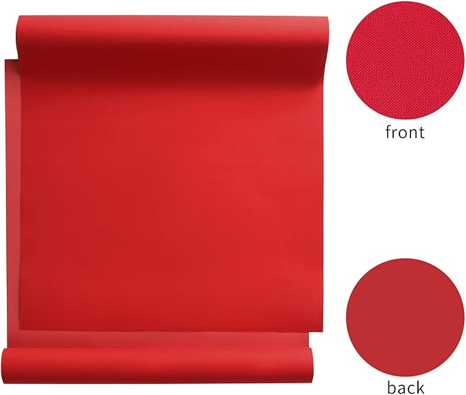 Wooqu Book Cloth, Fabric Surface and Paper Backed, Easy to Use, Strong, 17x29”, for Book Binding, Red