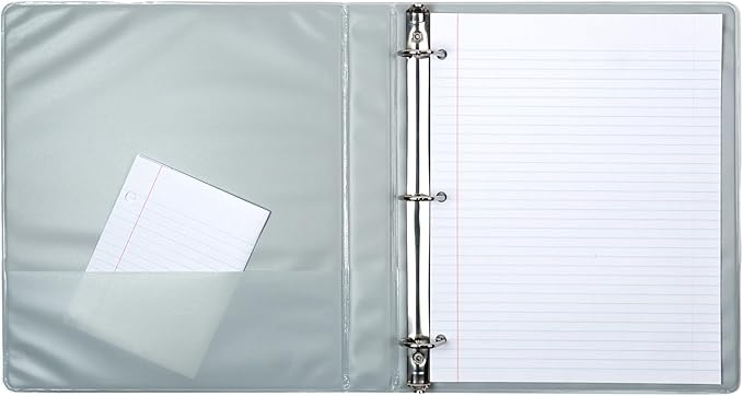 Yoobi 1 Inch Marble Binder & 8-Tab Marble Binder Divider Set - 4-Pack of 3-Ring with 2 Pockets, 4-Pack of Organizer Tabs w/Blank Sticky Labels - Perfect for School, Home or Office