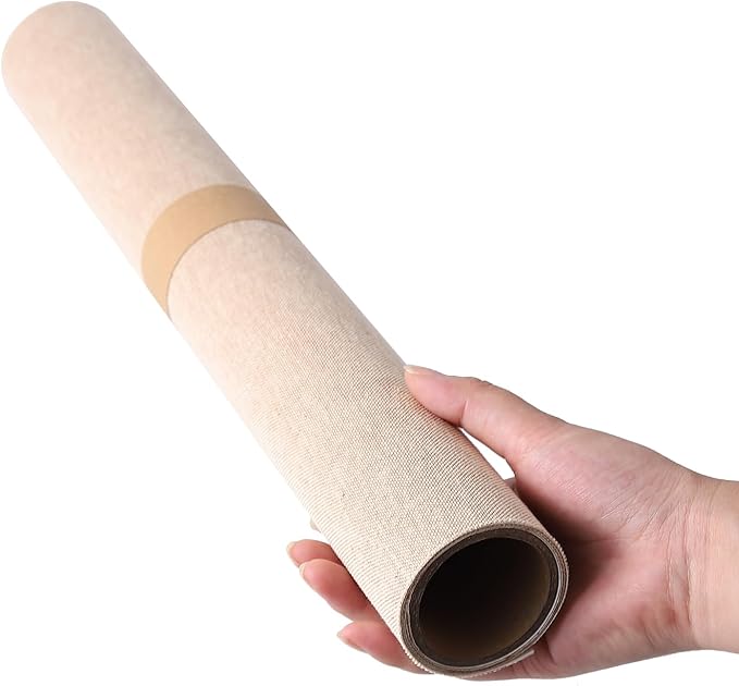 Wooqu Book Cloth, Natural Linen Surface and Paper Backed, Durable, Strong, 17x29'', for Book Binding, Chestnut Blend