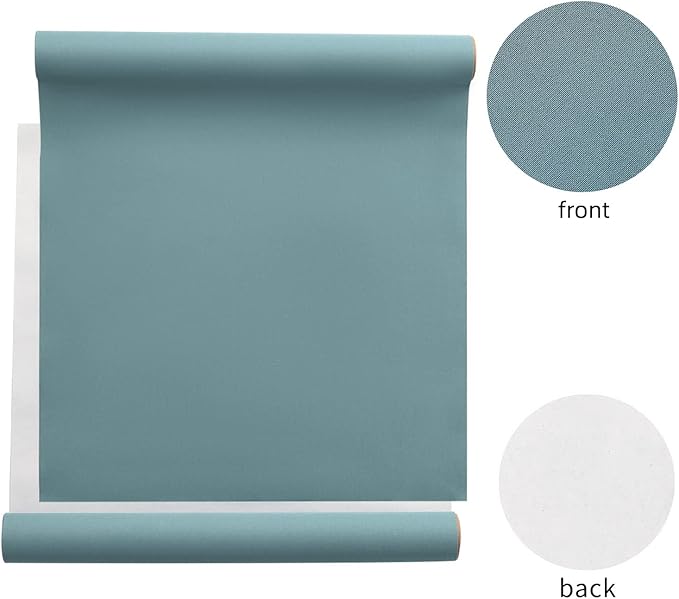 Wooqu Book Cloth, Fabric Surface and Paper Backed, Easy to Use, Strong, 17x29”, for Book Binding, Teal