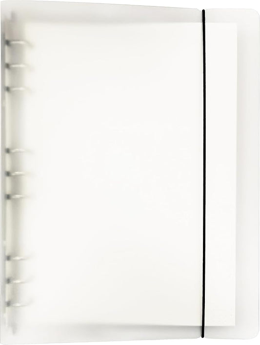 Zelten Colorful PP Cover Ring Binder File Folder for Loose Leaf Sheet Protectors with Notebook Refill/Personal Organizer(B5 9 Holes Mini Set, White)