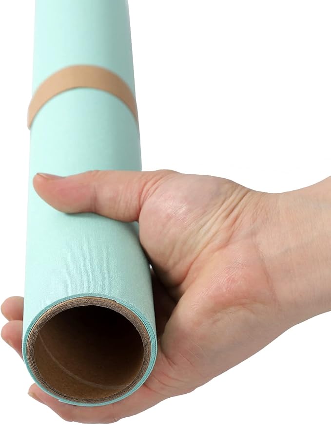 Wooqu Book Cloth, Fabric Surface and Paper Backed, Easy to Use, Strong, 17x29”, for Book Binding, Mint Green