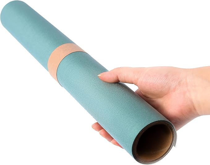 Wooqu Book Cloth, Fabric Surface and Paper Backed, Easy to Use, Strong, 17x29”, for Book Binding, Teal