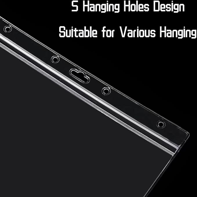 10 Pack Sheet Protectors，8.5" x 11" Waterproof Resealable Zip Wall Sign Holder Page Protectors Clear Photo Plastic Sleeves, Duty Work Pocket Hanging Sheet Protectors (Horizontal, 10 Pack)