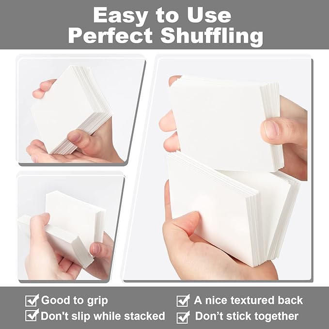 White Card Sleeves 200 Pack, Standard Card Sleeves Sturdy Sleeves Matte Back Finish, Perfect Shuffling - Protect All Your Trading Cards Collectible Cards by Fabmaker, Never Tear