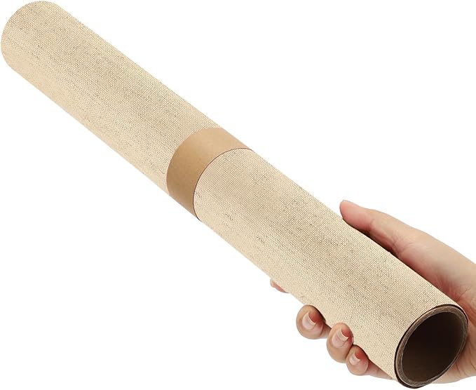 Wooqu Book Cloth, Natural Linen Surface and Paper Backed, Easy to Use, Strong, 17x29”, for Book Binding, Mixed Natural