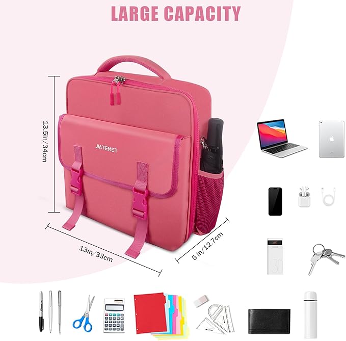 Zipper Binder 700-Sheet Capacity Multiple Pockets & Storage Organizer Detachable Backpack Straps & Shoulder Use