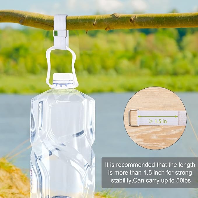 1" x16Ft Hook and Loop Straps with 25 Metal Buckles, Adjustable Fastening Cable Straps, Free Cut Length, Reusable Nylon Cable Ties for Organizer or Storage, White