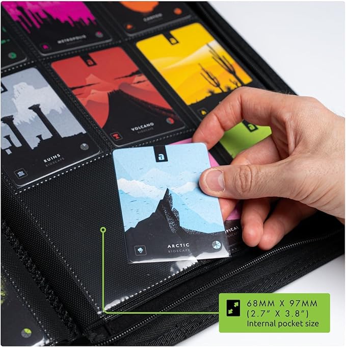 Vault X 9 Pocket Trading Card Zip Binder, 360 Cards, Premium Exo-Tec Album Material, 20 Side-Loading Pages, Folder for Collectible Games, Sports, TCG (Blue)