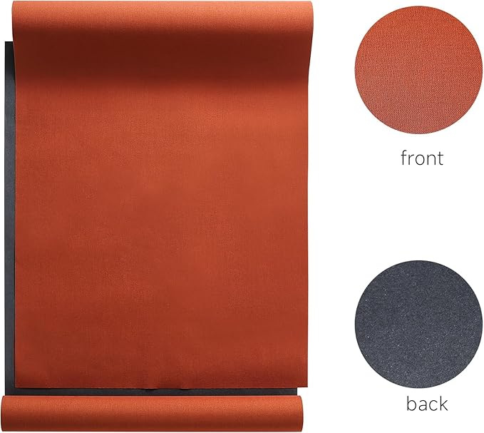 Wooqu Book Cloth, Fabric Surface and Paper Backed, Easy to Use, Strong, 17x29”, for Book Binding, Rust