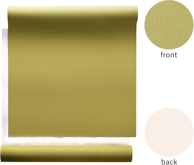 Wooqu Book Cloth, Fabric Surface and Paper Backed, Easy to Use, Strong, 17x29”, for Book Binding, Olive