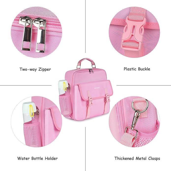 Zipper Binder 3 Ring, 500 Sheets Capacity, 2 Inch Binder with Shoulder Strap Fits for 14 Inch Laptop School and Office