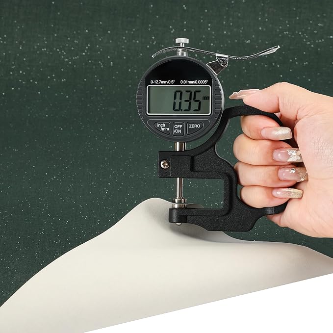 Wooqu Book Cloth, Fabric Surface and Paper Backed, Easy to Use, Strong, 17x29”, for Book Binding, Glitter Forest Green