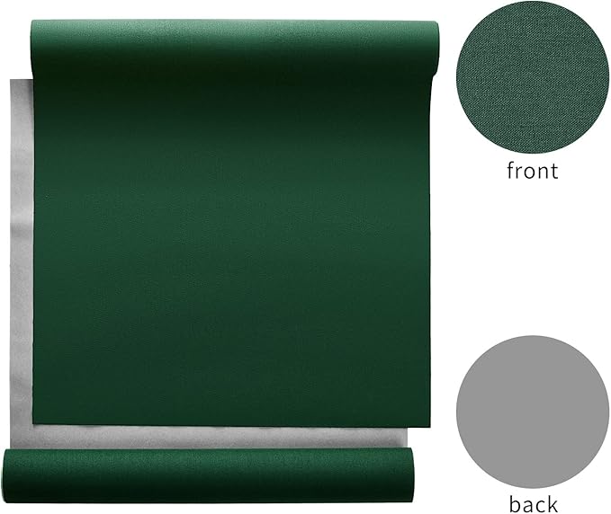 Wooqu Book Cloth, Fabric Surface and Paper Backed, Easy to Use, Strong, 17x29”, for Book Binding, Dark Green