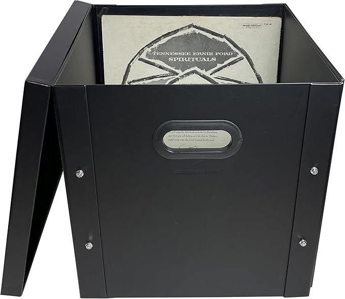 1 CheckOutStore Black 12" LP Vinyl Record 33 RPM Storage Box