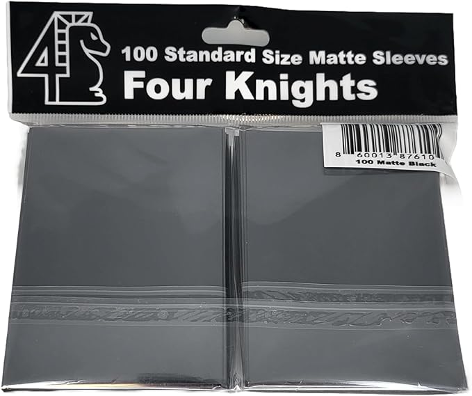 100 Count Black Card Sleeves, Matte Card Deck Card Protectors, Trading Card Fit for MTG, PKM, TCG and Sports Cards