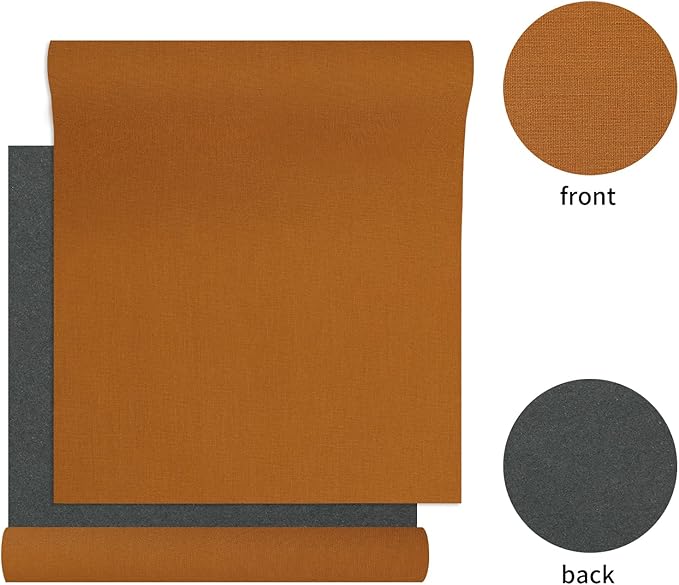 Wooqu Book Cloth, Fabric Surface and Paper Backed, Easy to Use, Strong, 17x29”, for Book Binding, Rust Yellow