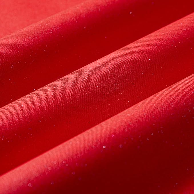 Wooqu Book Cloth, Fabric Surface and Paper Backed, Easy to Use, Strong, 17x29”, for Book Binding, Glitter Red