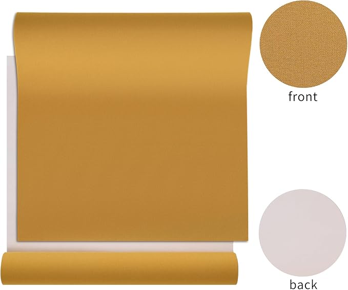 Wooqu Book Cloth, Fabric Surface and Paper Backed, Easy to Use, Strong, 17x29”, for Book Binding, Mustard