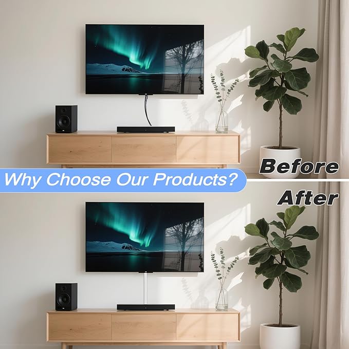 118" Silicone Cord Hider for 2-3 Cords,Flexible Side-Opening Self-Adhesive Cord Covers for Wires on Wall Mount TV,Easier Setup for Home Office Cable Management Wire Hider,1.1" W x 0.6" H,White