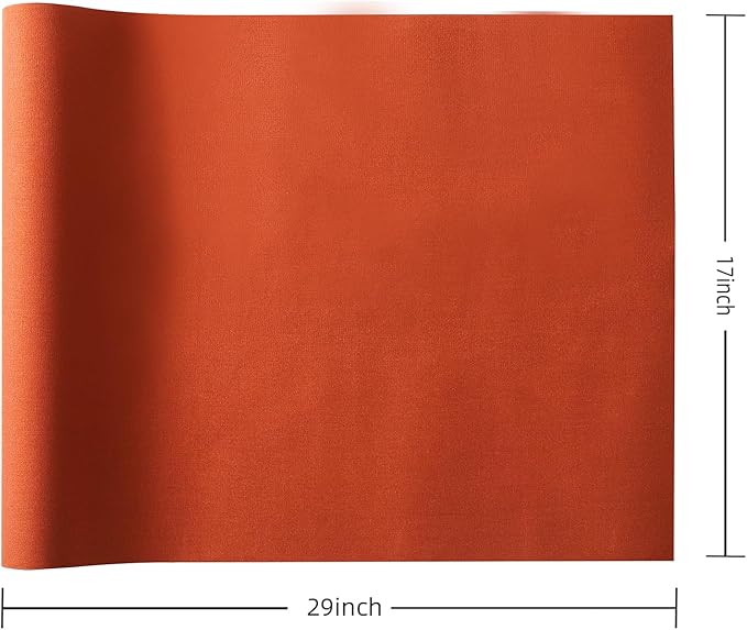 Wooqu Book Cloth, Fabric Surface and Paper Backed, Easy to Use, Strong, 17x29”, for Book Binding, Rust