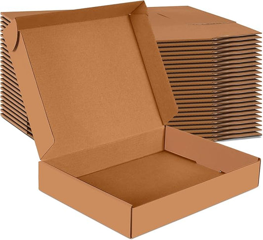 12x9x2 inch Small Shipping Boxes Set of 25, Brown Corrugated Cardboard Box Literature Mailer for Mailing Packing Moving and Storage