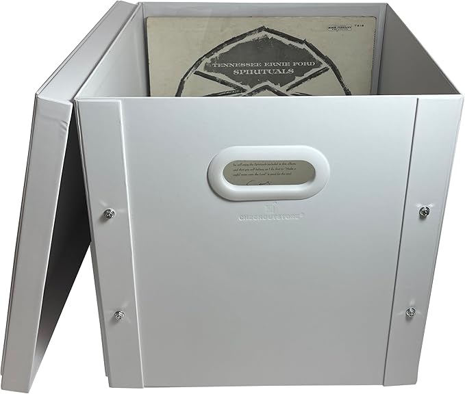 1 CheckOutStore White 12" LP Vinyl Record 33 RPM Storage Box