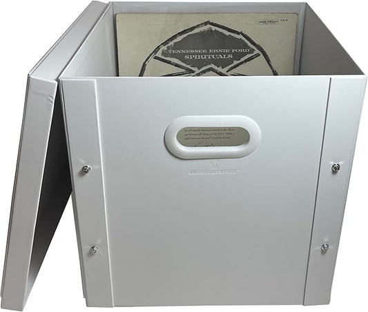 1 CheckOutStore White 12" LP Vinyl Record 33 RPM Storage Box