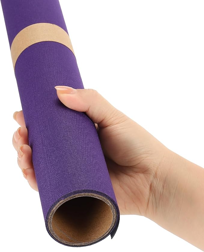 Wooqu Book Cloth, Fabric Surface and Paper Backed, Easy to Use, Strong, 17x29”, for Book Binding, Dark Purple