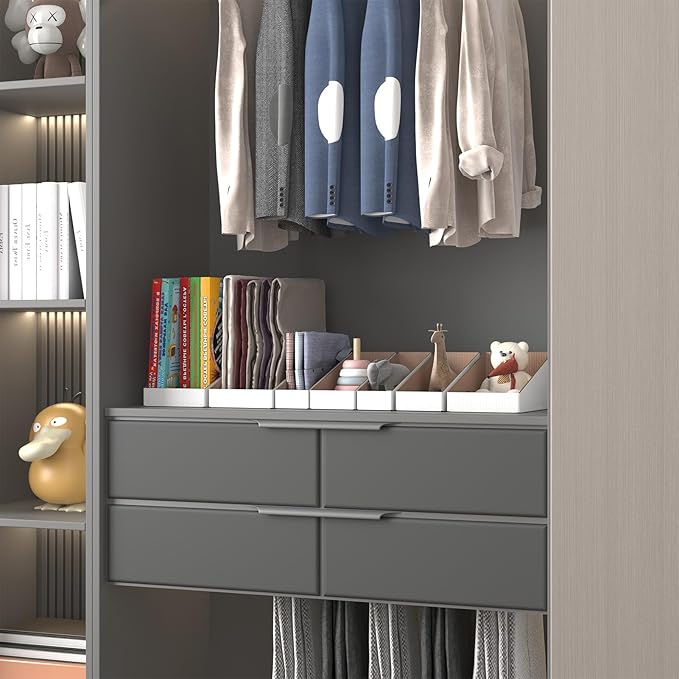 ZBEIVAN Cardboard Storage Bins Boxes 35 Packs 9.4x4x4.5 Inches, Easy Assembly Pantry Organizer Bins for Shelf, White