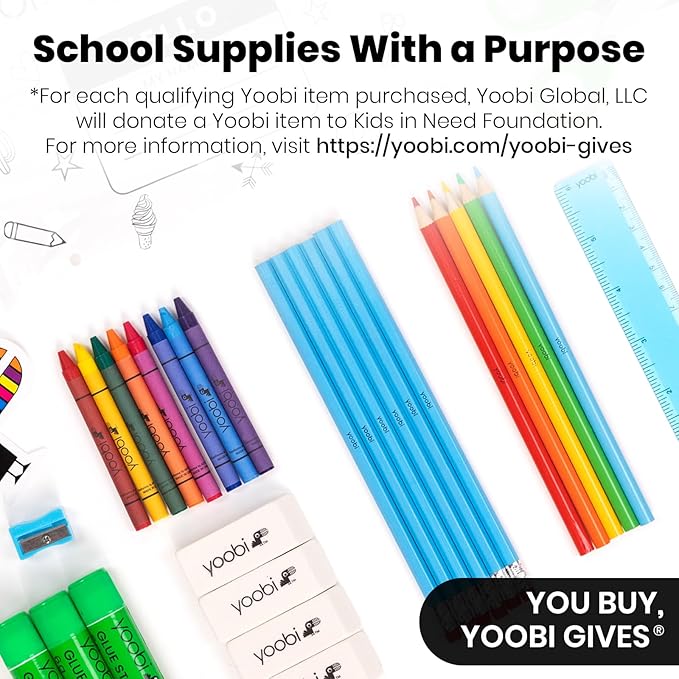 Yoobi 1 Inch Marble Binder & 8-Tab Marble Binder Divider Set - 4-Pack of 3-Ring with 2 Pockets, 4-Pack of Organizer Tabs w/Blank Sticky Labels - Perfect for School, Home or Office